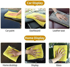 Outlay Home Thick Lint & Streak-Free Multipurpose Cloths Automotive Microfibre Towels For Car, Bike Cleaning Polishing Washing & Detailing - 6 Pieces