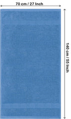 Rewop Microfiber Bath Towels 1200 Gsm | Large Size-Super Soft Coral Fleece Bathing Towel With Hook Quick Dry Super Absorbent-Bath Towel For Men & Women (Blue)- Pack Of 2