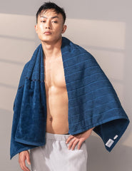 Damensch 100% Cotton Towel | Super Soft Towels For Bath Large Size, Ultra Absorbent, Quick Dry Towel For Women & Men (Nightfall Blue)