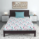1 Single Bedsheet With 1 Pillow Cover - 57 X 87 Inches, Multicolor | Skin Friendly Fabric For Everyday Use - Soft, Breathable & Comfortable Sleeping