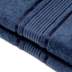 Akiko Home 100% Cotton Essential Series Bath Towel 400 Gsm | Soft, Absorbent, Quick Dry & Durable, Large Size Towel Pack Of 2 (Navy)