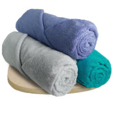 Heelium Bamboo Bath Towel 1500 Gsm | Ultra Absorbent 3x Softer Than Cotton Towels (Light Grey, Teal & Iris)- Pack Of 3