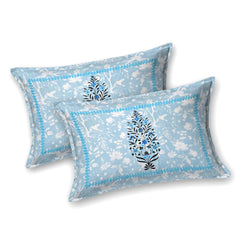 Suitable For King Size Bedsheet With 2 Pillow Cover - 90 X 108 Inches, Light Blue | Soft, Breathable & Skin-Friendly Feel For Year-Round Comfort