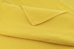 Casa Copenhagen Egyptian Cotton Waffle 1 Pcs Large Bath Towel 500 Gsm (Butter Yellow)