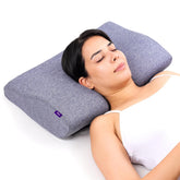 Ultimate Contour Cervical Neck Pillow, For Pain Relief Sleep, Premium Blue | Improves Posture, Neck Pain Relief Cushion With Ultra Responsive Memory Foam & Skin Friendly Cover - Set Of 1