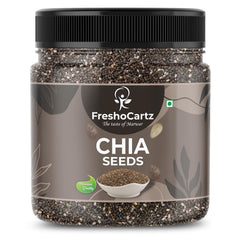 Freshocartz Premium Chia Seeds Omega - 3 Seeds For Eating, Non - Gmo & Fibre Rich Superfood Best For Weight Loss, Immunity Booster Chia Seeds | 250gm 0.5lbs