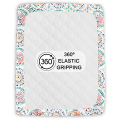 All Around Elastic Fitted Bedsheet With 2 Matching Pillow Covers - 60 X 72 Inches, Multicolor | Long Lasting Use & Everyday Luxury | Ideal For All Seasons