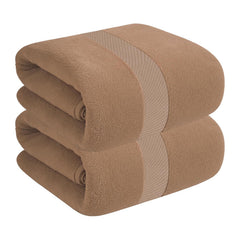 House Of Terry 100% Cotton Bath Towel 900 Gsm | Quick Dry, Soft & Absorbent, Fade-Resistant, Skin-Friendly For Men & Women Towel (Brick) - Pack Of 2