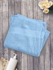 Bombay Dyeing Super Ultrx Zero Twist Plain Dyed Cotton Bath Towel 650 Gsm (Blue)
