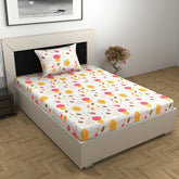 1 Single Bedsheet With 1 Pillow Cover - 57 X 87 Inches, White | Skin Friendly Fabric For Everyday Use - Soft, Breathable & Comfortable Sleeping