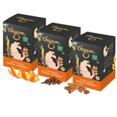 Chayam Magical Cinnamon Green Tea - Pack Of 3 X 20 Pyramid Tea Bags | 100% Natural Real & Whole Ingredients - Blended With Orange Peel, Clove, Star Anise | Low Caffeine, Gluten Free, No Added Sugar