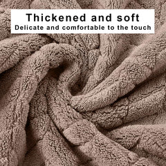 Housse Microfiber Nova Coral Fleece Face Towel 600 Gsm | Ultra Soft Super Absorbent Towels For Gym, Yoga & Beach (Brown) - Pack Of 4