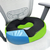 Donut Pillow For Tailbone Pain, Coccyx Seat Cushion, Gel Memory Foam Pillow | For Chair, Hemorrhoid & Piles Pillow, Car Seat, Hemorrhoids Fistula Prostate Post Relief, Black & Green