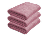 Black Gold Ultra Soft Bath Towel 1600 Gsm | Premium Microfiber, Quick Dry, Highly Absorbent, Oversized Bath Towel Pool, Spa, Travel & Hotel Use (Mauve Pink)- Pack Of 3