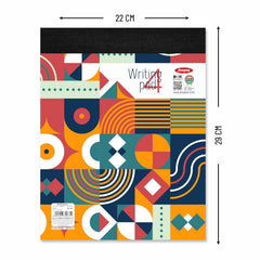 Writing Pad 22x29cm Lined Paper Wide Ruled 50 Sheets, Micro Perforated Notebook | Pack of 2
