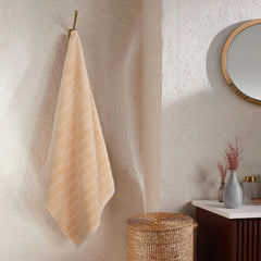 Mytrident Quick Dry 100% Cotton Bath Towel 450 Gsm (Beige) - 1 Pcs