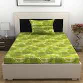 1 Single Bedsheet With 1 Pillow Cover - 57 X 87 Inches, Light Green | Skin Friendly Fabric For Everyday Use - Soft, Breathable & Comfortable Sleeping