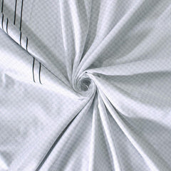 Bedsheet For King Size Bed With 2 Pillow Covers - 106 X 106 Inches, White & Blue | Soft & Durable For Everyday Use - All Season Comfort