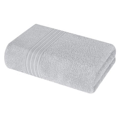 Boutiquo 100% Cotton Bath Towel 500 Gsm | Compact Quick Dry Lightweight Soft & Highly Absorbent Large Size Bath Towel - Light Grey