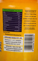 Pure Agmark Cow Ghee By Farmer Fresh | Highly Nutritious & Healthy Cow Desi Ghee For Baking | (500ml) 16.9 Ounce | Jar Pack