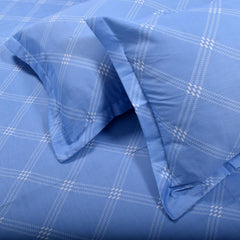 Premium Cotton Bedsheet For Double Bed King Size With 2 Pillow Covers - (108 X 108 Inches) Blue | Ideal For All Season Comfortable Bedsheet