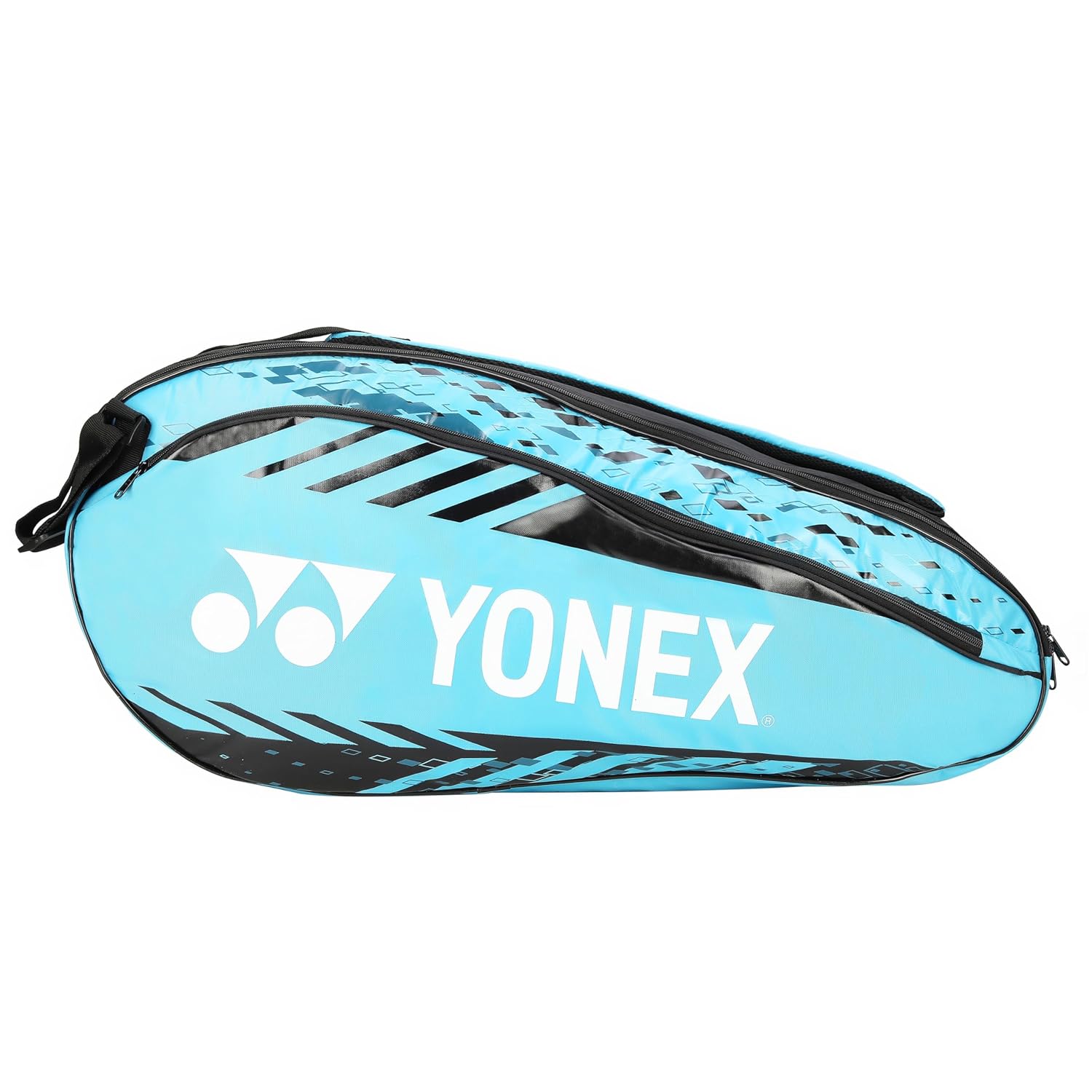 Yonex Badminton Racquet Bag 2326, Colour - Sea Blue White, Closure Type - Zipper, Material - Polyurethane Yonex Badminton Racquet Bag 2326, Colour - Sea Blue White, Closure Type - Zipper, Material - Polyurethane
