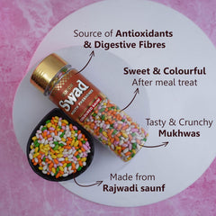 Panjon Swad Colourful Sweet Saunf Mukhwas 180gm, | Digestive Mouth Freshener