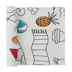 Haus & Kinder Babies Bath Towel 300 Gsm | Baby Bath Towel Cotton Baby Bath Towel Soft Towels Tropical Delight (Multcolor)