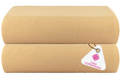 Casa Copenhagen Egyptian Cotton Zero Twist Hand Towel 400 Gsm (Beige) -2 Pcs