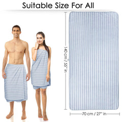 Story@Home Microfiber Bath Towels Large Size 400 Gsm | Towels For Men, Women & Kids | Perfect For Everyday Use (Grey Stripes)