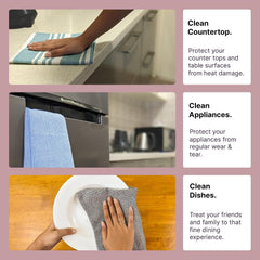 Indihaus Cotton Multi-Purpose Kitchen Hand Towels 250 Gsm | Waffle & Stripes Lunch, Dish Towel (Earthy Crimson)- Pack Of 4