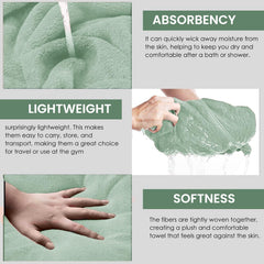 Maxoshine Microfiber Bath Towels Large Size-Super Soft Coral Fleece Bathing Towel Hook Quick Dry Super Absorbent-Bath Towel (Pista Green)