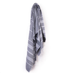 Haber Premium Basic Large Size 100% Cotton Towel 300 Gsm | Soft, Absorbent & Comfortable Quick Dry Bath Towels - Grey (1 Pcs)
