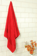 Fash Home International Bath Towel 500 Gsm | Ultra Soft, Highly Absorbent, Quick Dry, Plush & Durable Cotton Bath Towel (Maroon Red)