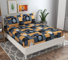 Combo Pack Of 4 Double Bedsheets With 8 Pillow Covers - 86 X 86 Inches, Multicolor | 160 Thread Count Soft Brushed Microfiber Long Lasting & Wrinkle Free