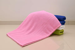 Siya Fashion Cotton Bath Towel 500 Gsm | Ultra Soft Absorbent Quick Dry Lightweight & Durable Fabric Perfect For Home, Gym, Travel & Everyday Use (Pink)