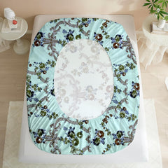 1 Single Bedsheet With One Pillow Covers - 60 X 90 Inches, Seafoam Green | Soft & Breathable Cotton Bedsheet - Long Lasting & Soft 250 Thread Count Bedsheet