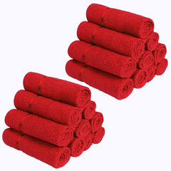 Story@Home 20 Piece 450 Gsm Cotton Face Towel | Ultra Soft Cotton, Super Absorbent, Antibacterial Treatment, Face Towel (Wine Red)