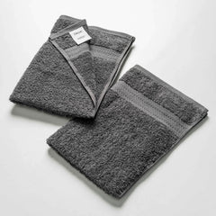 Ddecor Cotton Hand Towel 500 Gsm - Pack Of 2 (Grey)