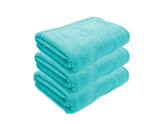 Black Gold The Finer Touch Oversized Microfiber Bath Towel 1950 Gsm | Soft Quick-Dry Microfiber Towel Lightweight, Absorbent & Travel-Friendly (Green Blue) - Pack Of 3