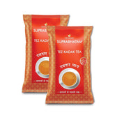 Octavius Suprabhatam Tez Kadak Tea - Pack Of 2 X 1 Kg, 35.2 Ounce Each | Garden Fresh Extra Strong Assam Tea - Kadak Chai Patti | Medium Caffeine Strong Chai Patti
