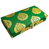 Decorative & Attractive Box Cash Box, Shagun Box, Jewellery Box, Money Box Envelop Wedding, Gift Box, Bangel Box Pann Patta Design, Pack Of 1, Colour - Green