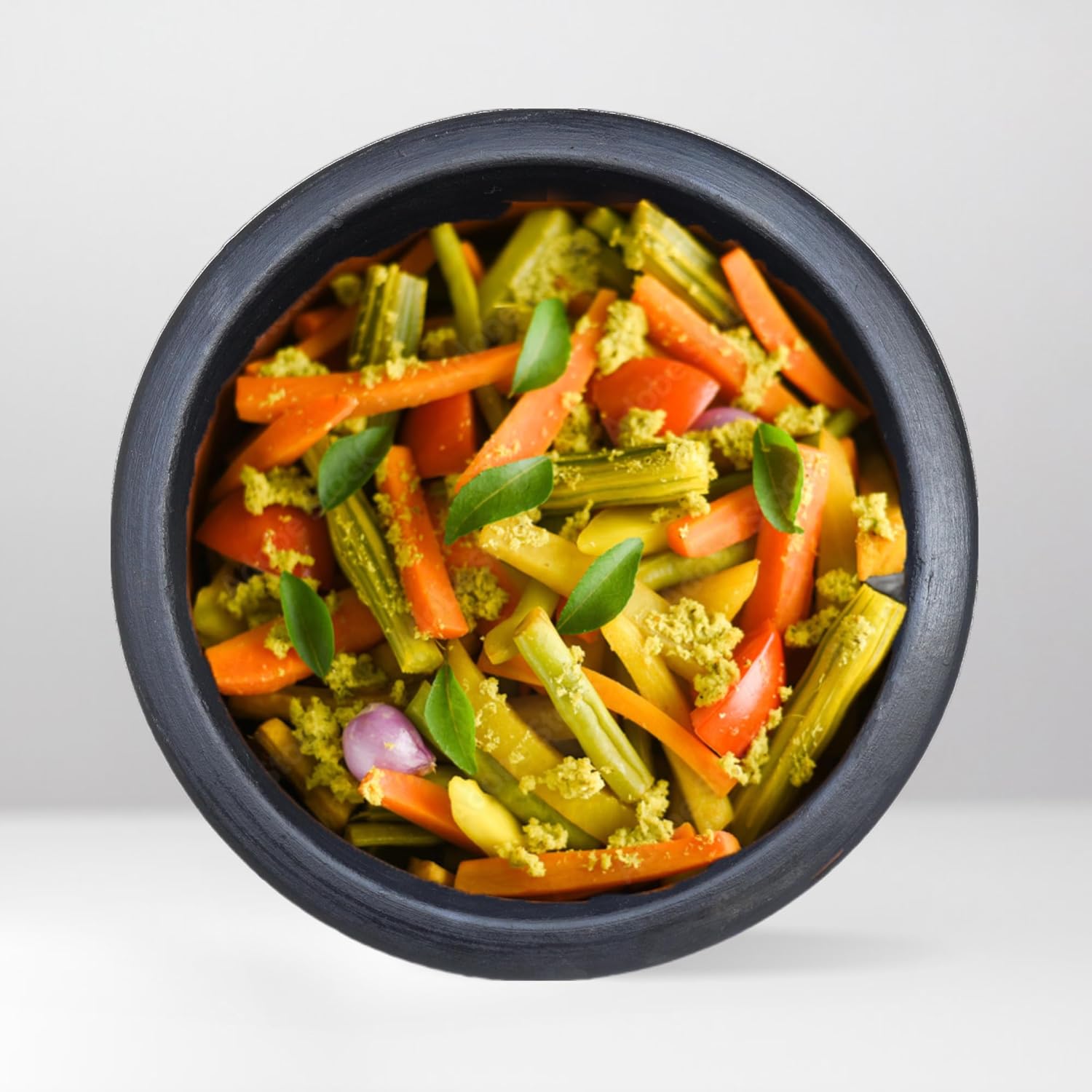 Deep Burned Uncoated Clay Pot With Lid Or Mitti Handi With 2 Spatulas Complimentary For Cooking & Serving - Black, 1 Liter | Pre-Seasoned Mud Pot - Unglazed, Double Fired, Hand Crafted Deep Burned Uncoated Clay Pot With Lid Or Mitti Handi With 2 Spatulas Complimentary For Cooking & Serving - Black, 1 Liter | Pre-Seasoned Mud Pot - Unglazed, Double Fired, Hand Crafted