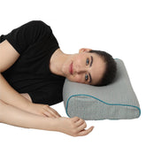 Premium Memory Foam Pillow For Sleeping, Orthopedic Contour Cervical Pillow For Neck & Shoulder Pain | Size - Universal, Grey Color | Bed Pillows For Back, Side & Stomach Sleeper