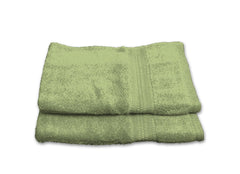 Bombay Dyeing Super Ultrx Zero Twist Plain Dyed Cotton Hand Towel 400 Gsm (Shadow Green) - 2 Piece