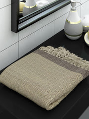 Athom Living Premium Cotton Light Weight Quick-Dry High Absorbent Cotton Bath Towel 250 Gsm, (Waffle Beige)