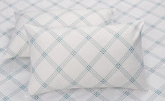 Single Bedsheet Cotton With 1 Pillow Cover - 55 X 88 Inches, White (Blue Pattern) | Lightweight, Soft & Breathable - Perfect For Gifting On Weddings Bedsheet
