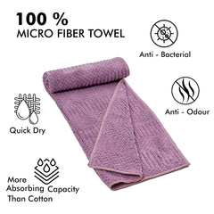 Urbanleaf Super Soft Microfiber Hand Towels Gym & Workout Towels (4 Pieces, Multi Colors) 400 Gsm