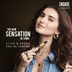 Engage L'amante Click & Brush Perfume Pen For Women | Skin Friendly Eau De Parfum For Women 4.5ml 0.1 Fl.oz.