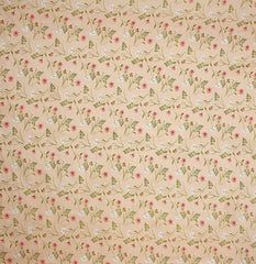 Super King Size Bedsheet Floral Print With 2 Pillow Covers - Bedsheet Size 108 X 108 Inch, Beige | 144 Thread Count Luxurious Comfort Bedsheet